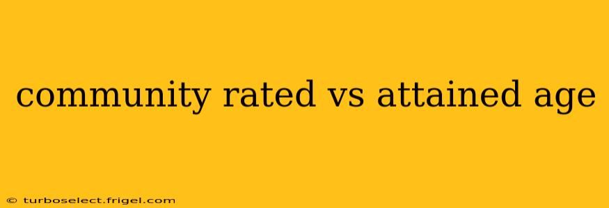 community rated vs attained age