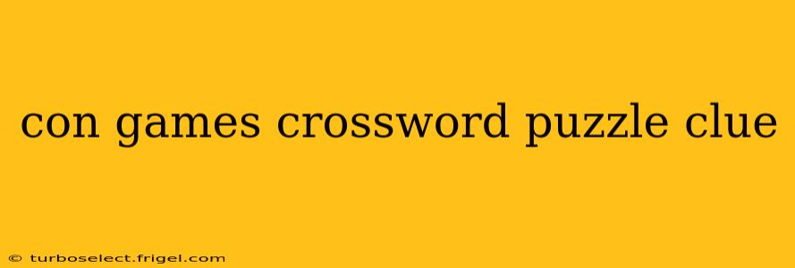 con games crossword puzzle clue