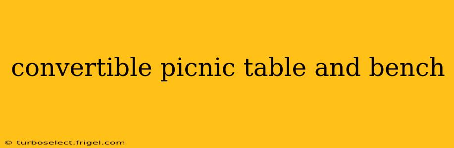 convertible picnic table and bench
