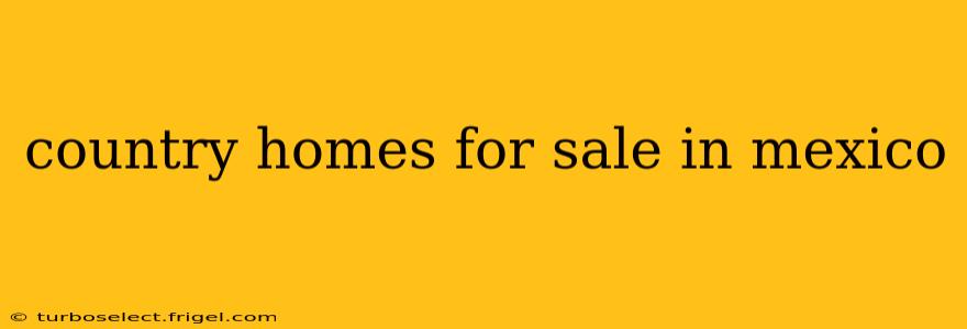 country homes for sale in mexico