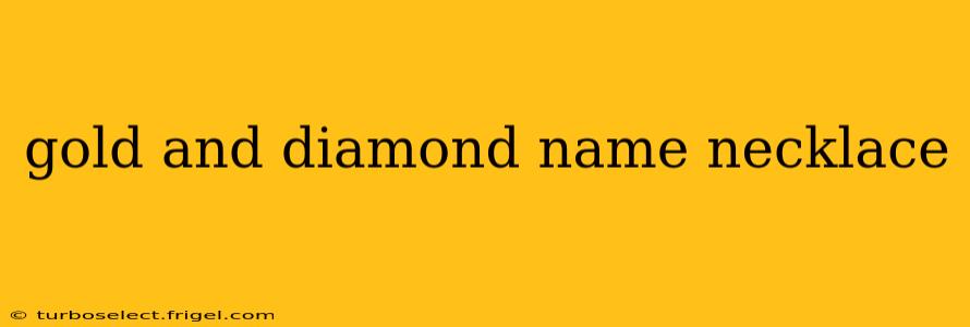 gold and diamond name necklace