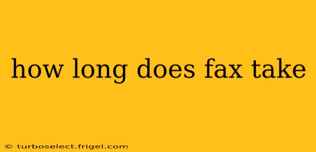 how long does fax take