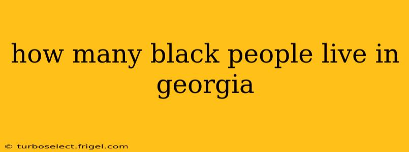 how many black people live in georgia