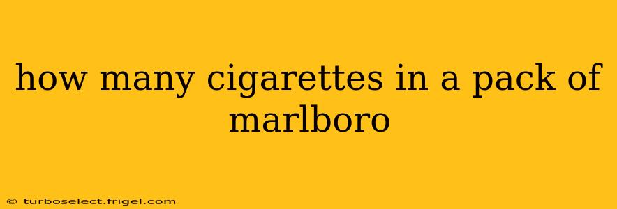 how many cigarettes in a pack of marlboro