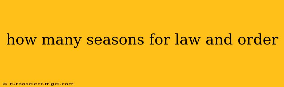 how many seasons for law and order