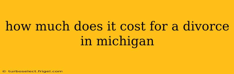 how much does it cost for a divorce in michigan
