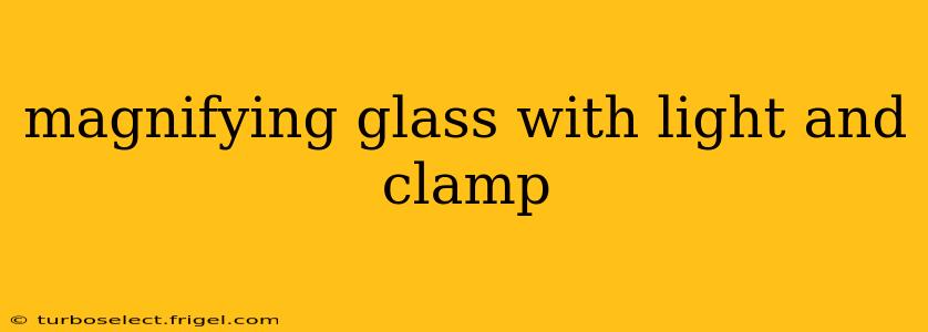 magnifying glass with light and clamp