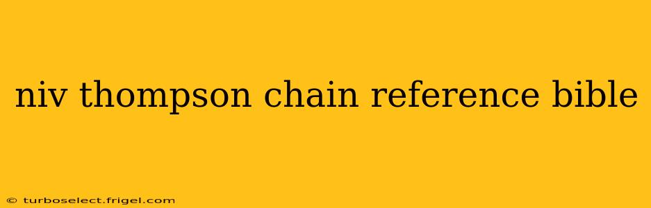 niv thompson chain reference bible