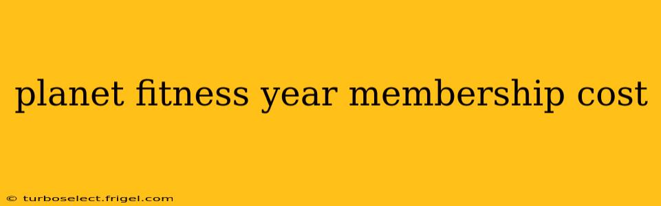 planet fitness year membership cost