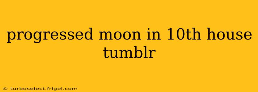 progressed moon in 10th house tumblr