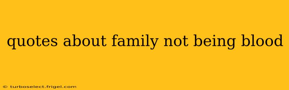 quotes about family not being blood