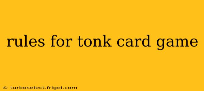 rules for tonk card game
