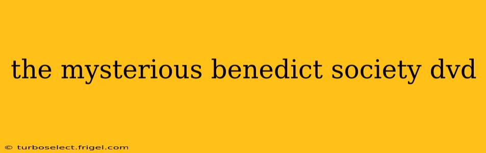 the mysterious benedict society dvd