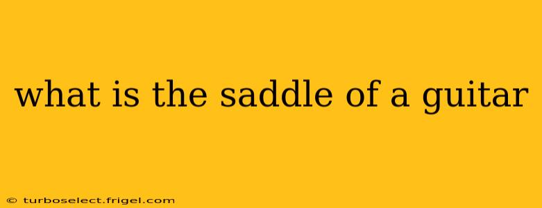 what is the saddle of a guitar